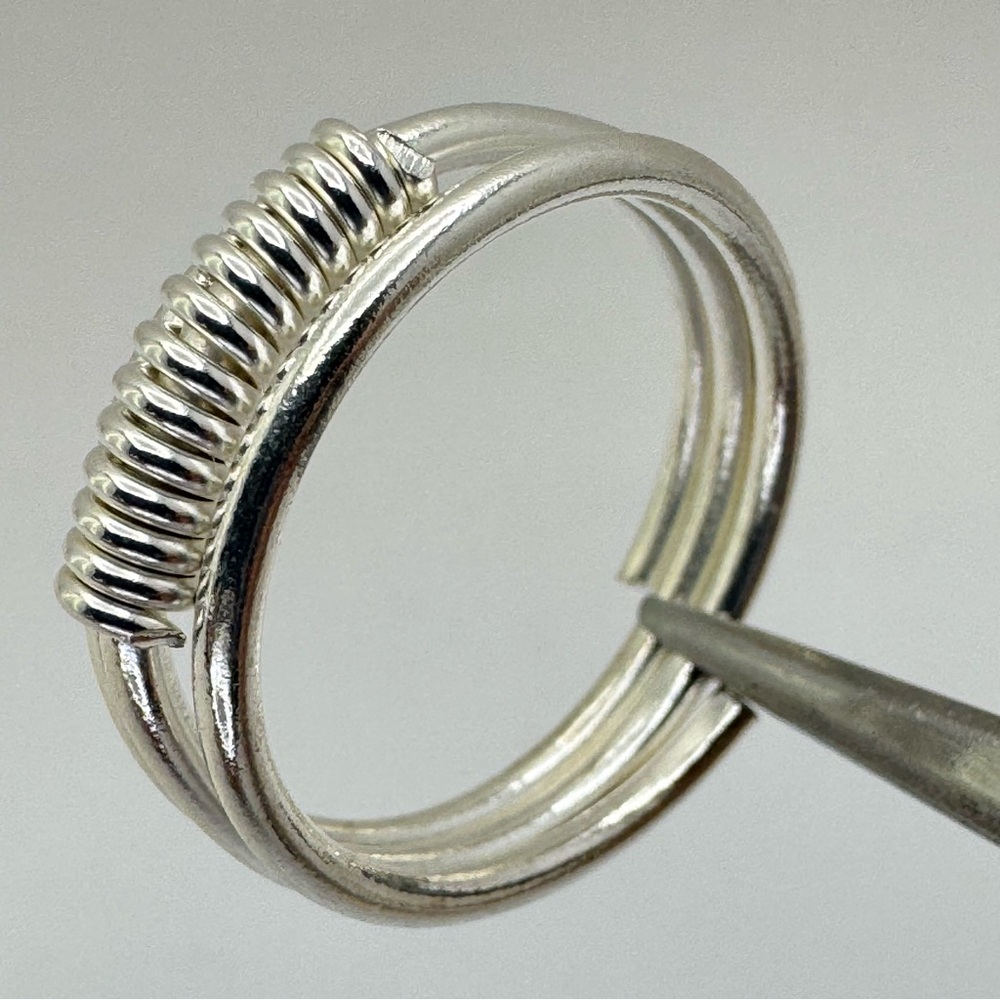 Vintage Mexico Silver Wrap Ring Artisan Southwestern Style Boho Minimalist